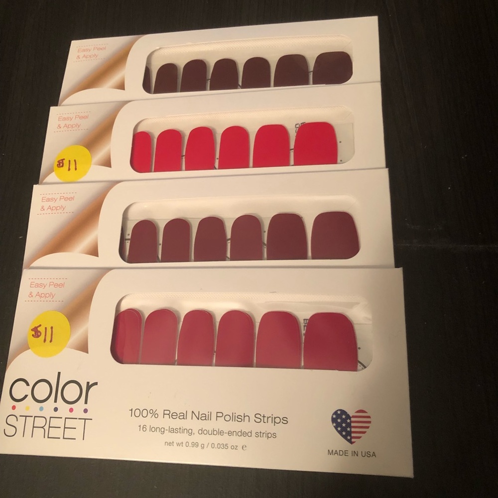 Color Street nail strips red solids ❤️